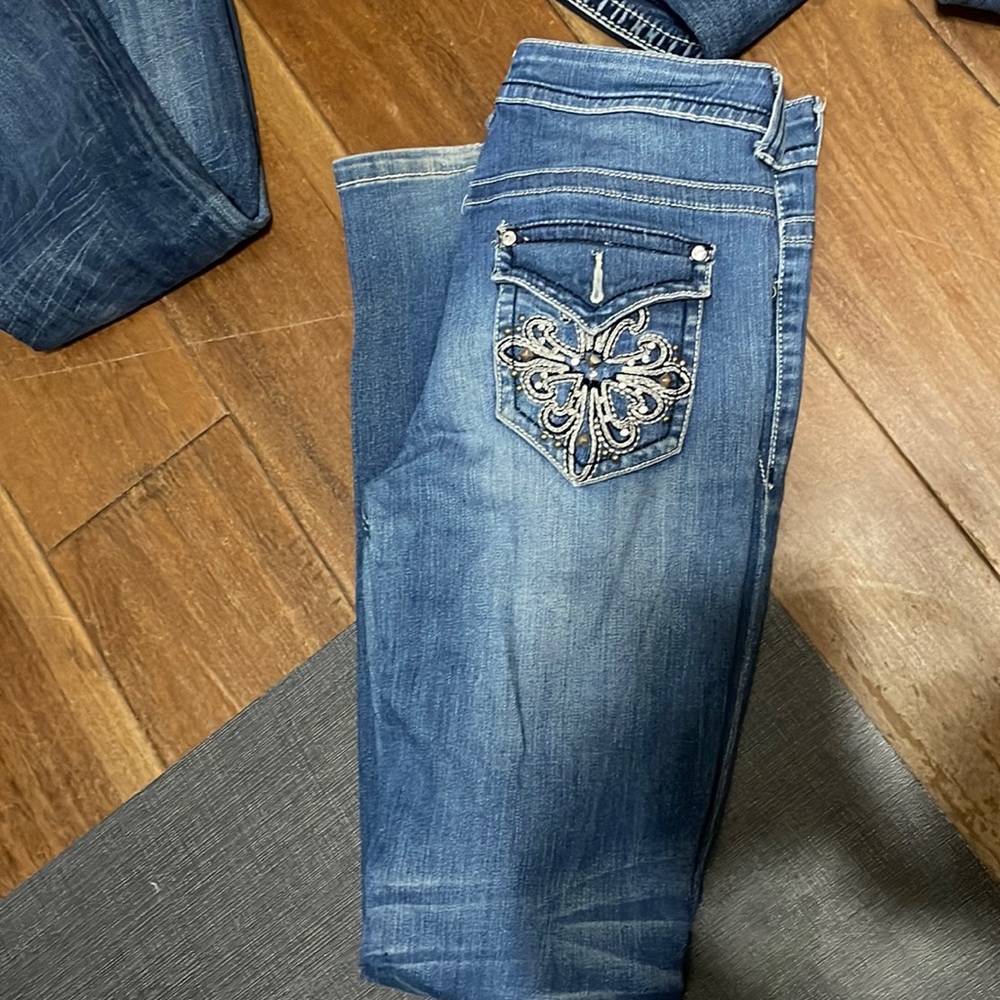 Zipper bootcut jeans